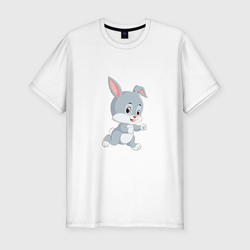 Мужская slim-футболка Bunny Run / Белый – фото 1
