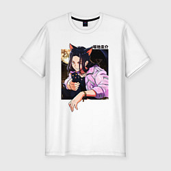 Мужская slim-футболка Токийские мстители Баджи