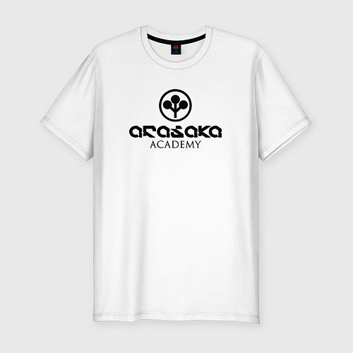 Мужская slim-футболка Cyberpunk - Arasaka Academy / Белый – фото 1