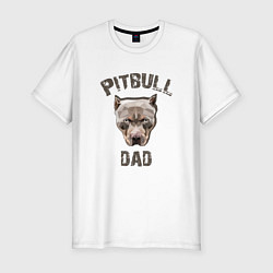 Мужская slim-футболка Pitbull dad