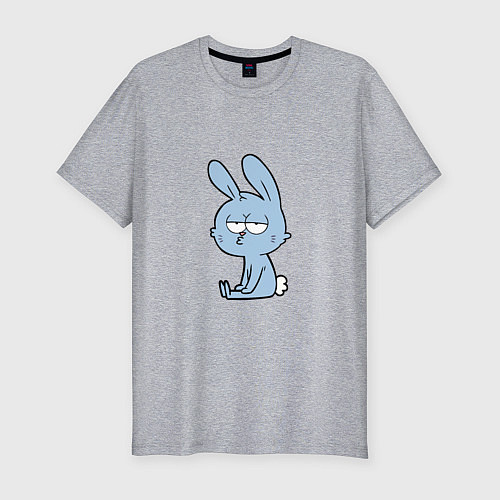 Мужская slim-футболка Chill rabbit / Меланж – фото 1