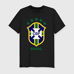 Футболка slim-fit Brasil CBF, цвет: черный