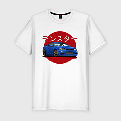 Мужская slim-футболка Nissan Skyline R34 GT-R