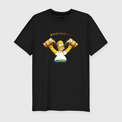 Футболка slim-fit Homer & Beer, цвет: черный