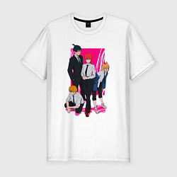 Мужская slim-футболка Команда Макимы - Человек бензопила