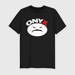 Мужская slim-футболка Onyx logo white