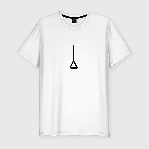 Мужская slim-футболка Хвостик Почита / Белый – фото 1