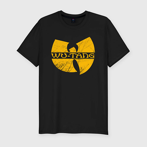 Мужская slim-футболка Wu scratches logo / Черный – фото 1