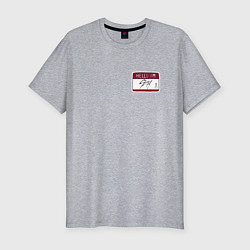 Футболка slim-fit Hello I am Stay, цвет: меланж