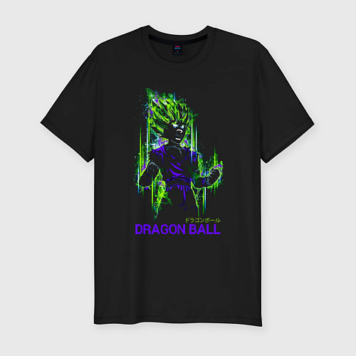 Мужская slim-футболка Dragon Ball - Vegeta - Cry / Черный – фото 1