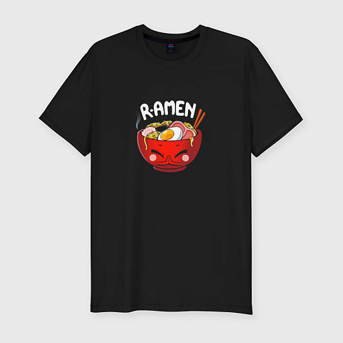 Мужская slim-футболка R-AMEN / Черный – фото 1