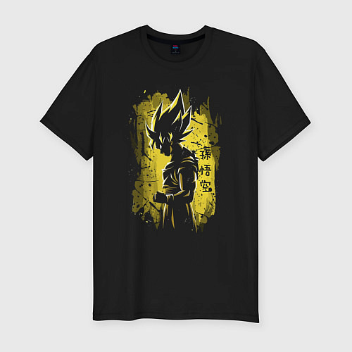 Мужская slim-футболка Goku Son - Dragon Ball - Character / Черный – фото 1