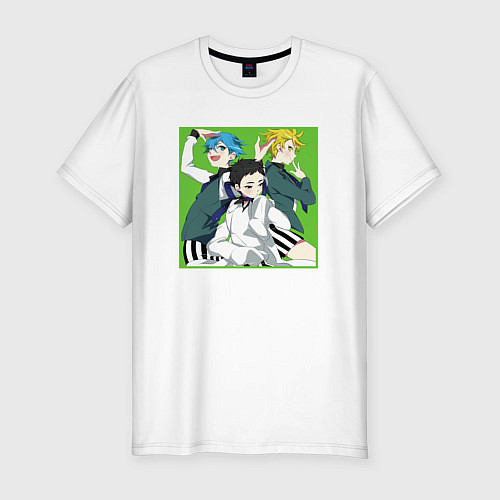 Мужская slim-футболка Хёта Асикага - Красавчики детективы / Белый – фото 1
