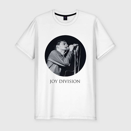 Мужская slim-футболка Joy Division: Ian Curtis / Белый – фото 1