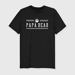Мужская slim-футболка Батя медведь