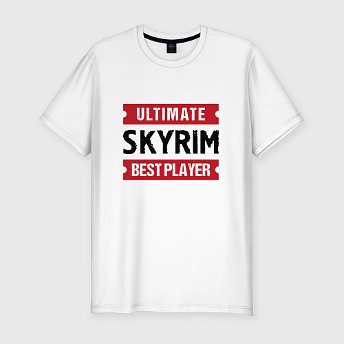 Мужская slim-футболка Skyrim: Ultimate Best Player / Белый – фото 1