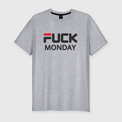 Мужская slim-футболка Fuck monday, anti-brand, fila