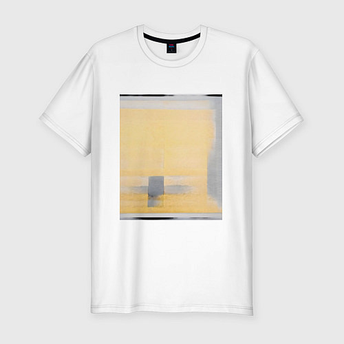 Мужская slim-футболка Бетонный Мираж / Белый – фото 1