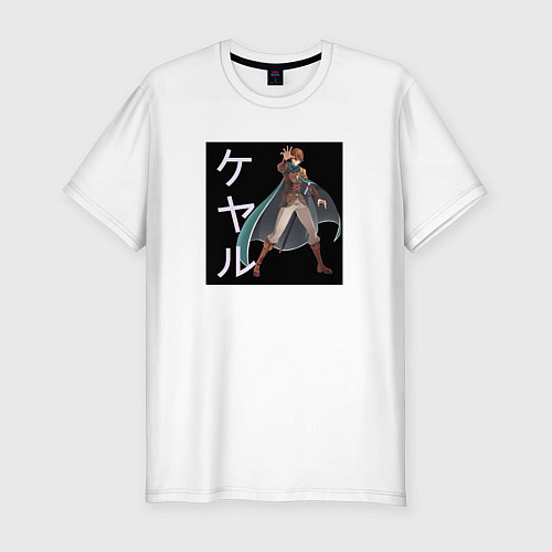 Мужская slim-футболка Грозный Кэяру / Белый – фото 1