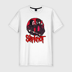 Футболка slim-fit Slipknot rock, цвет: белый