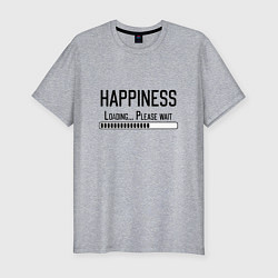 Мужская slim-футболка Счастье - идет загрузка, подождите