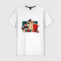 Мужская slim-футболка Троица из бензопилы