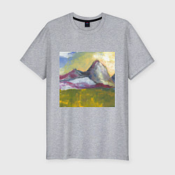 Мужская slim-футболка Арт Утро в горах