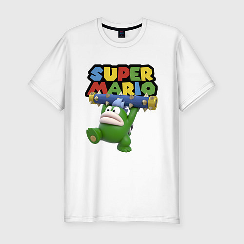 Мужская slim-футболка Super Mario - Spike - Character / Белый – фото 1