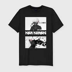 Мужская slim-футболка Tokyo Ghoul Ken Kaneki