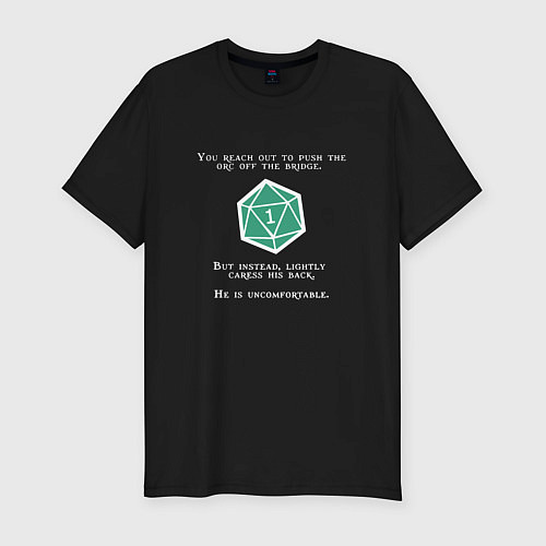 Мужская slim-футболка Подземелья и драконы кости / Черный – фото 1