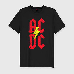 Футболка slim-fit AC DC logo, цвет: черный