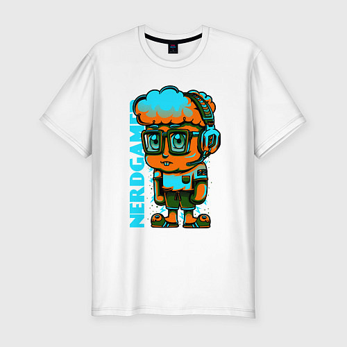 Мужская slim-футболка Нерогеймер / Белый – фото 1