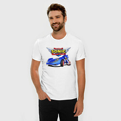 Футболка slim-fit Team Sonic racing - hedgehog, цвет: белый — фото 2