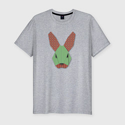 Мужская slim-футболка Лоскутный кролик