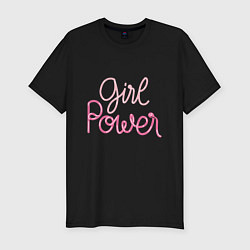 Мужская slim-футболка Pink - girl Power
