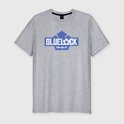 Футболка slim-fit Logo Blue Lock, цвет: меланж