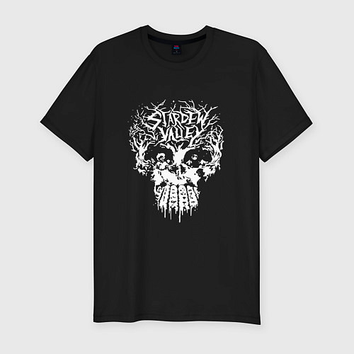 Мужская slim-футболка Skulldew Valley Tee / Черный – фото 1