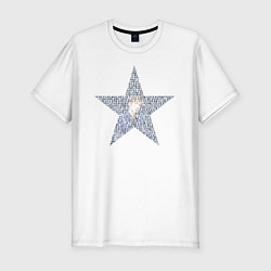 Мужская slim-футболка BTS JUNGKOOK портрет в звезде
