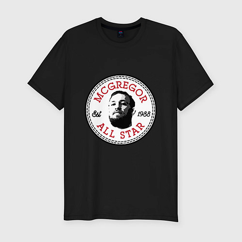 Мужская slim-футболка McGregor all star / Черный – фото 1