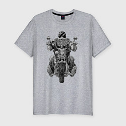 Футболка slim-fit Ride biker, цвет: меланж