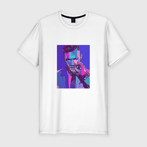Мужская slim-футболка Purple Conor / Белый – фото 1