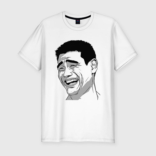 Мужская slim-футболка Yao Ming / Белый – фото 1