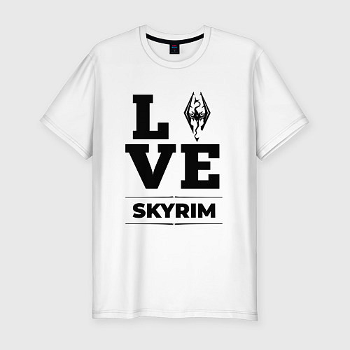 Мужская slim-футболка Skyrim love classic / Белый – фото 1