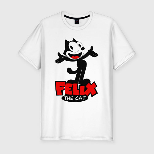 Мужская slim-футболка Felix the cat / Белый – фото 1