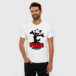 Футболка slim-fit Happy Cat Felix, цвет: белый — фото 2