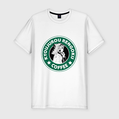 Мужская slim-футболка Кеджиро Ренгоку / Белый – фото 1