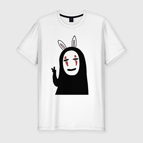 Мужская slim-футболка Kaonashi - no face / Белый – фото 1