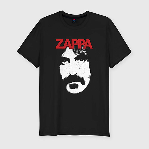 Мужская slim-футболка Frank Zappa / Черный – фото 1