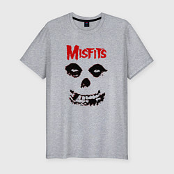 Мужская slim-футболка Misfits классический череп