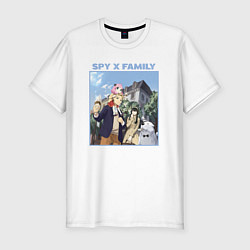Мужская slim-футболка Семейство Форджер вместе - Семья шпиона